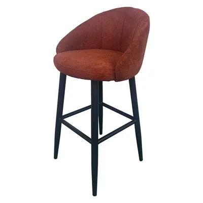 Brown Short Pile Bar Chair